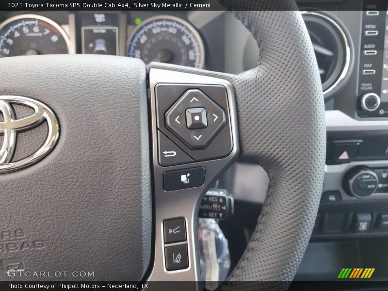 Silver Sky Metallic / Cement 2021 Toyota Tacoma SR5 Double Cab 4x4