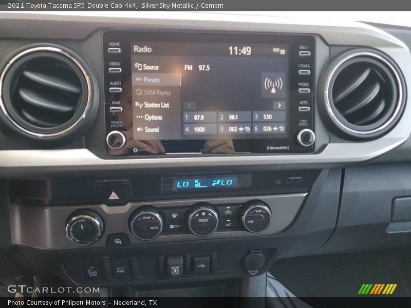Silver Sky Metallic / Cement 2021 Toyota Tacoma SR5 Double Cab 4x4