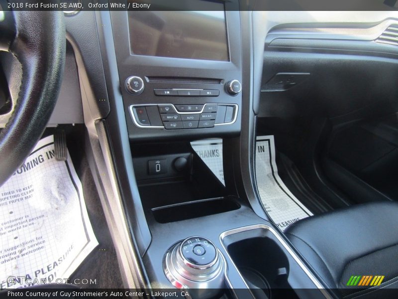 Oxford White / Ebony 2018 Ford Fusion SE AWD