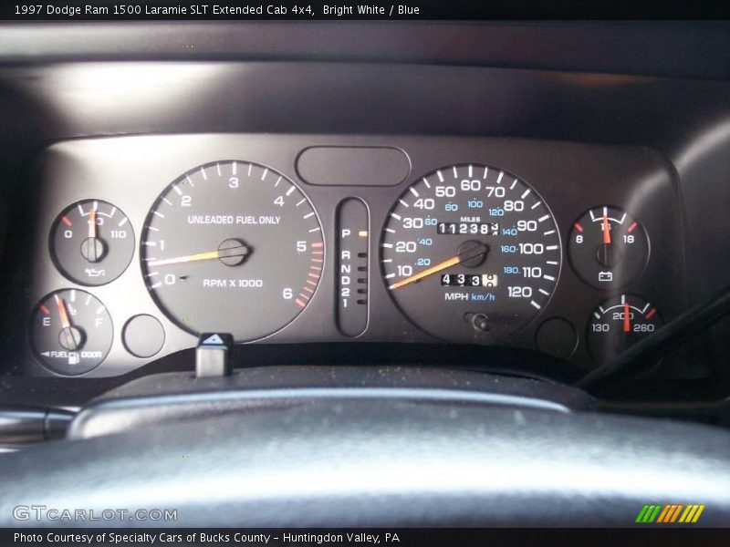 Bright White / Blue 1997 Dodge Ram 1500 Laramie SLT Extended Cab 4x4