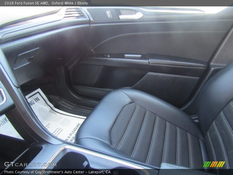 Oxford White / Ebony 2018 Ford Fusion SE AWD