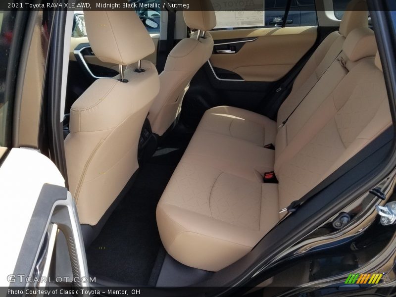 Midnight Black Metallic / Nutmeg 2021 Toyota RAV4 XLE AWD