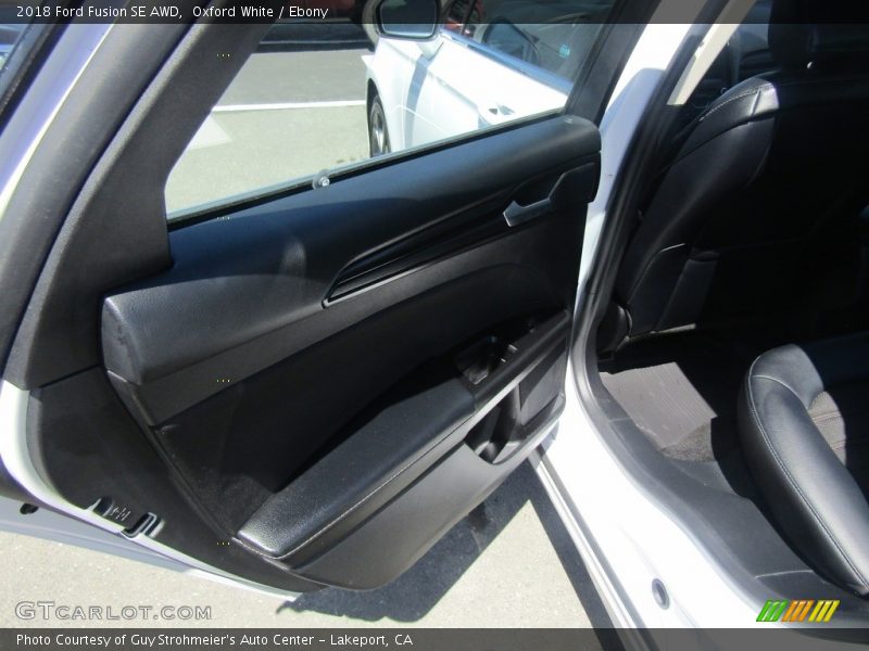 Oxford White / Ebony 2018 Ford Fusion SE AWD