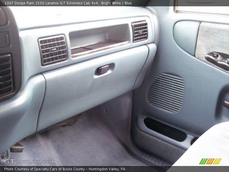 Bright White / Blue 1997 Dodge Ram 1500 Laramie SLT Extended Cab 4x4