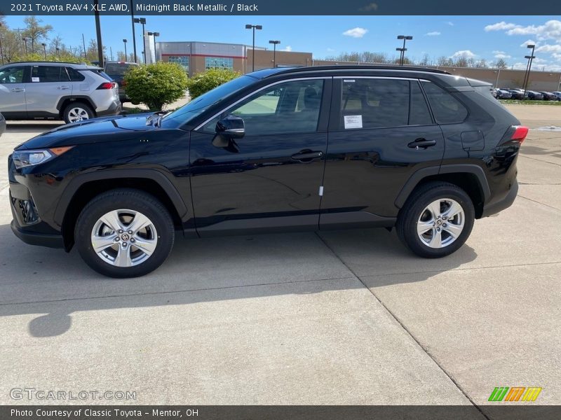 Midnight Black Metallic / Black 2021 Toyota RAV4 XLE AWD