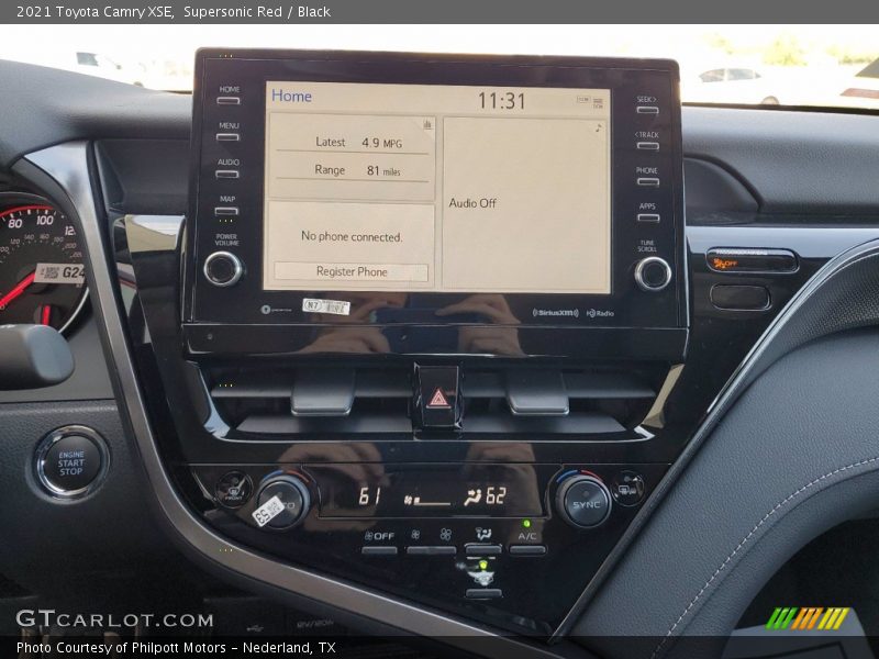 Supersonic Red / Black 2021 Toyota Camry XSE