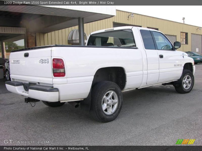 Bright White / Mist Gray 1999 Dodge Ram 1500 Sport Extended Cab 4x4