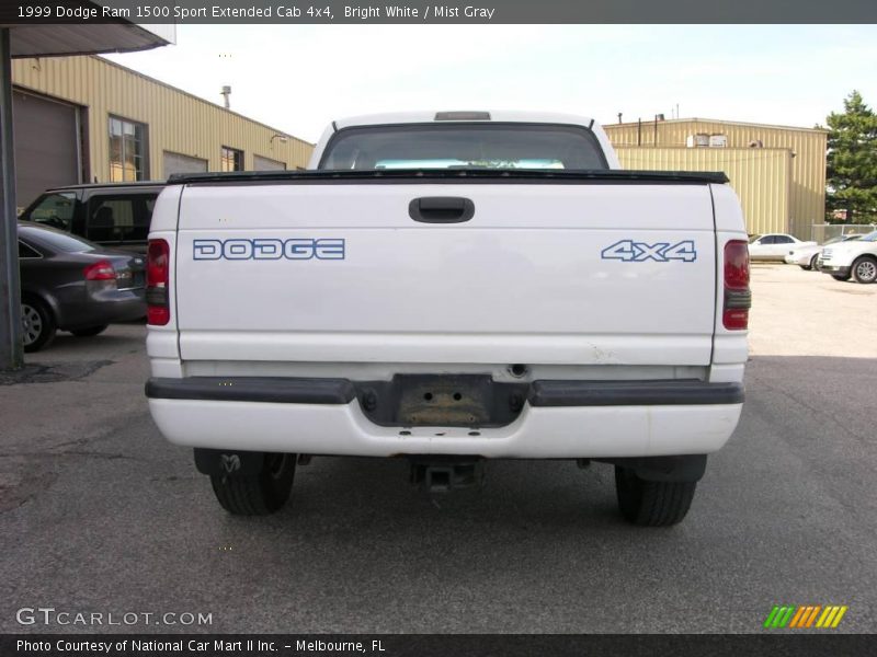 Bright White / Mist Gray 1999 Dodge Ram 1500 Sport Extended Cab 4x4