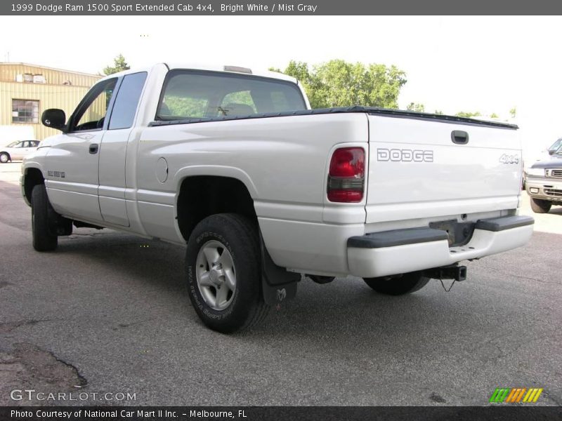 Bright White / Mist Gray 1999 Dodge Ram 1500 Sport Extended Cab 4x4