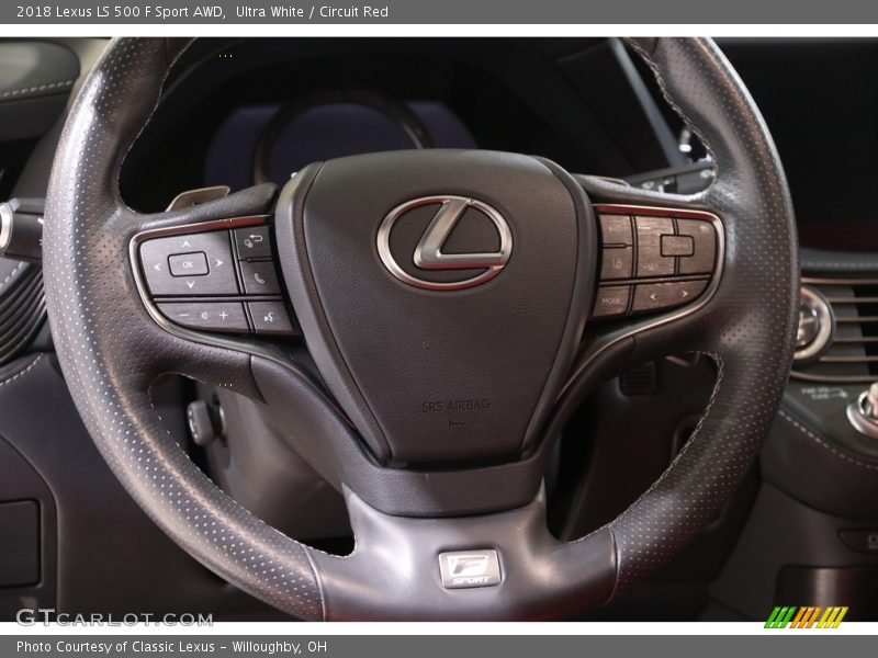 Ultra White / Circuit Red 2018 Lexus LS 500 F Sport AWD