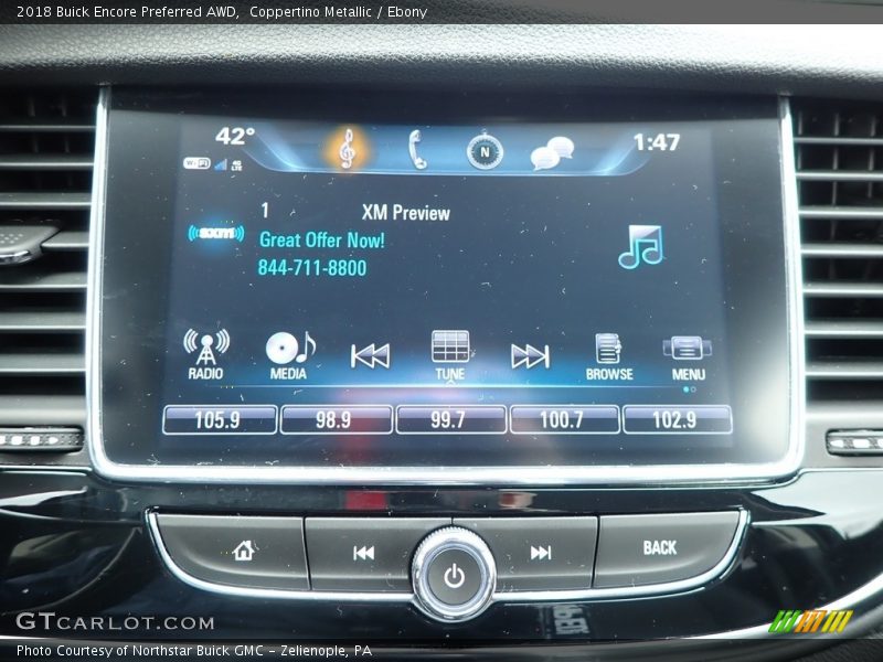 Coppertino Metallic / Ebony 2018 Buick Encore Preferred AWD