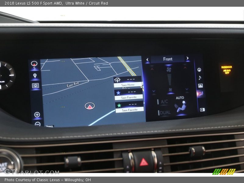 Ultra White / Circuit Red 2018 Lexus LS 500 F Sport AWD