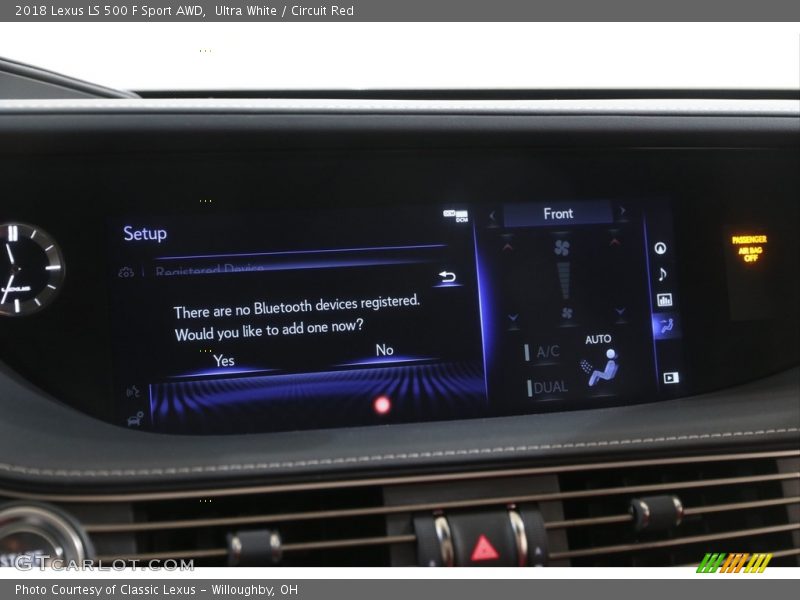 Ultra White / Circuit Red 2018 Lexus LS 500 F Sport AWD