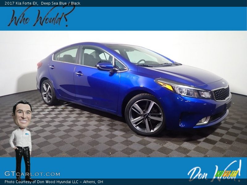 Deep Sea Blue / Black 2017 Kia Forte EX