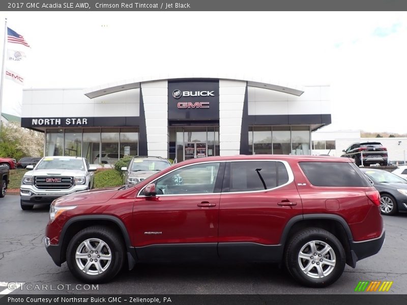 Crimson Red Tintcoat / Jet Black 2017 GMC Acadia SLE AWD