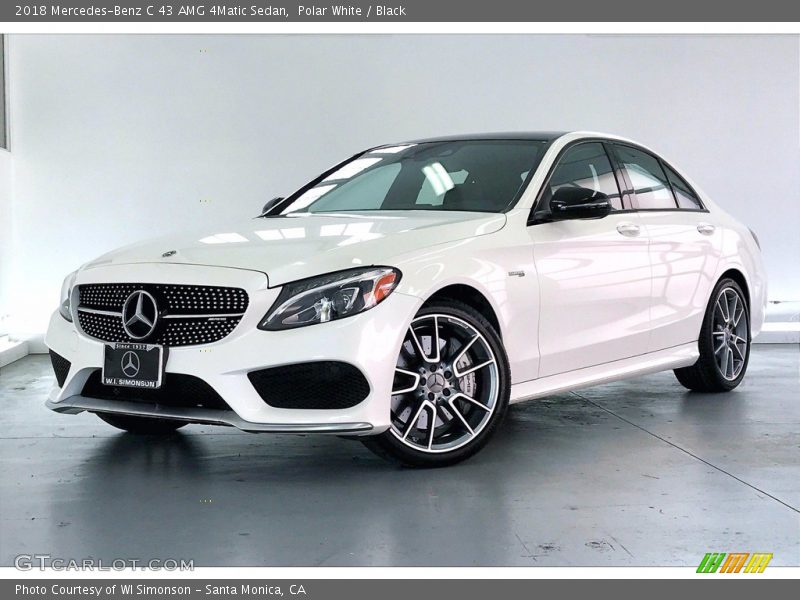 Polar White / Black 2018 Mercedes-Benz C 43 AMG 4Matic Sedan