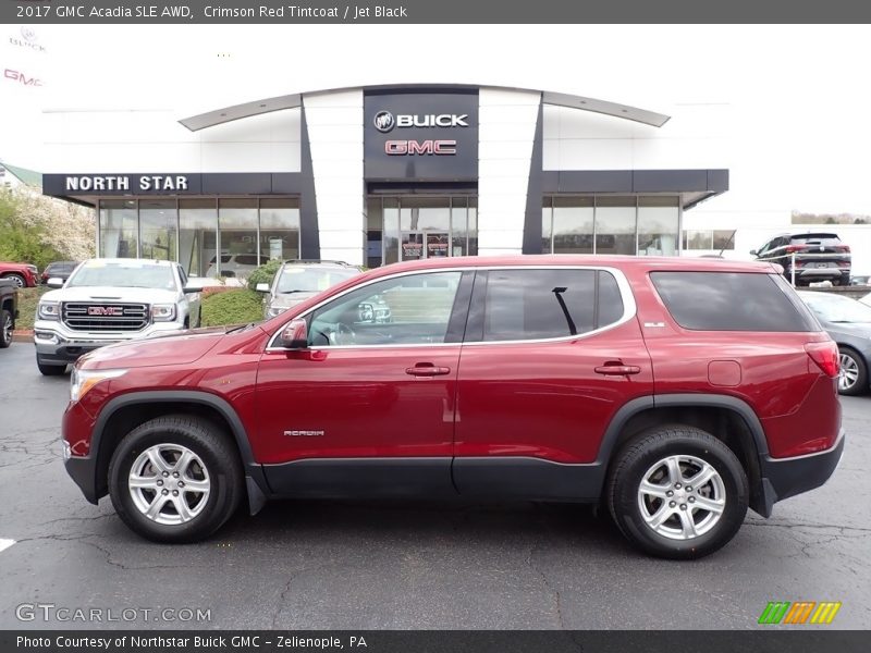 Crimson Red Tintcoat / Jet Black 2017 GMC Acadia SLE AWD