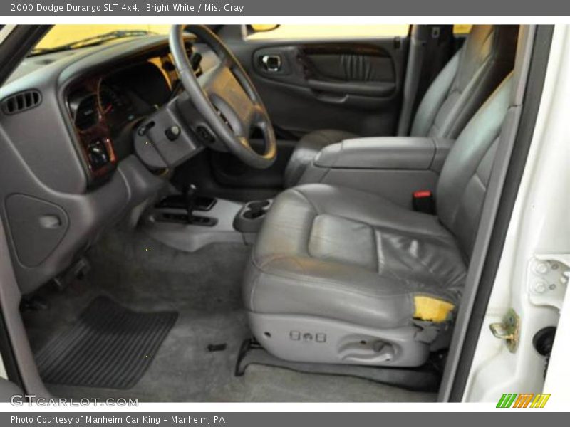 Bright White / Mist Gray 2000 Dodge Durango SLT 4x4