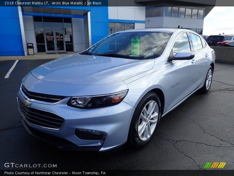 Arctic Blue Metallic / Jet Black 2018 Chevrolet Malibu LT