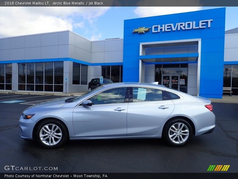 Arctic Blue Metallic / Jet Black 2018 Chevrolet Malibu LT