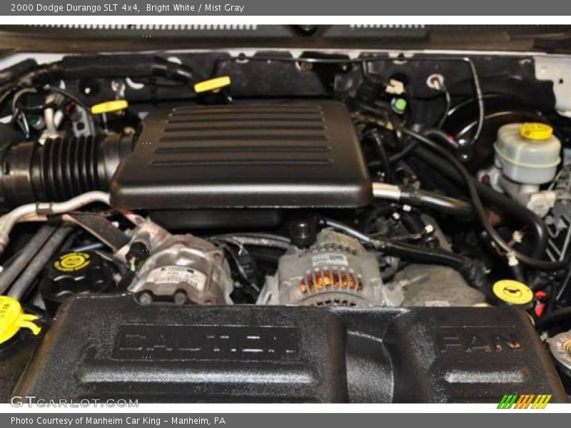 Bright White / Mist Gray 2000 Dodge Durango SLT 4x4
