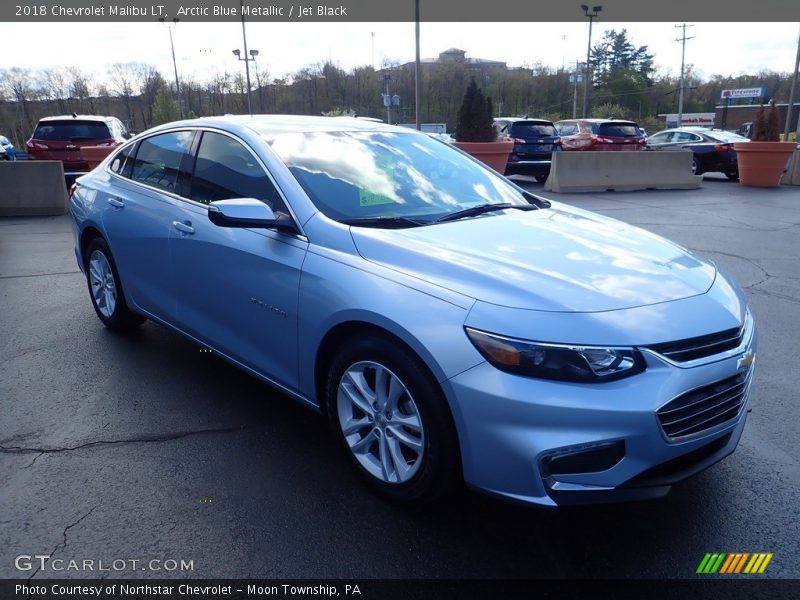 Arctic Blue Metallic / Jet Black 2018 Chevrolet Malibu LT