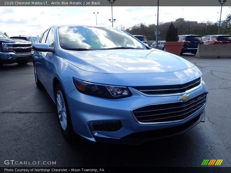 Arctic Blue Metallic / Jet Black 2018 Chevrolet Malibu LT