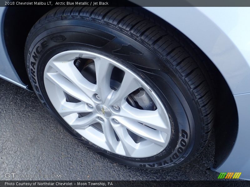 Arctic Blue Metallic / Jet Black 2018 Chevrolet Malibu LT
