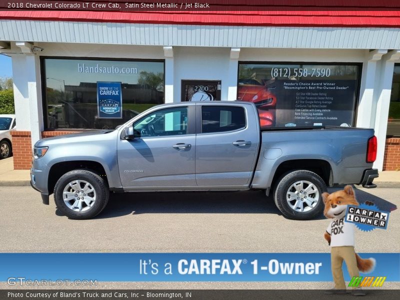 Satin Steel Metallic / Jet Black 2018 Chevrolet Colorado LT Crew Cab