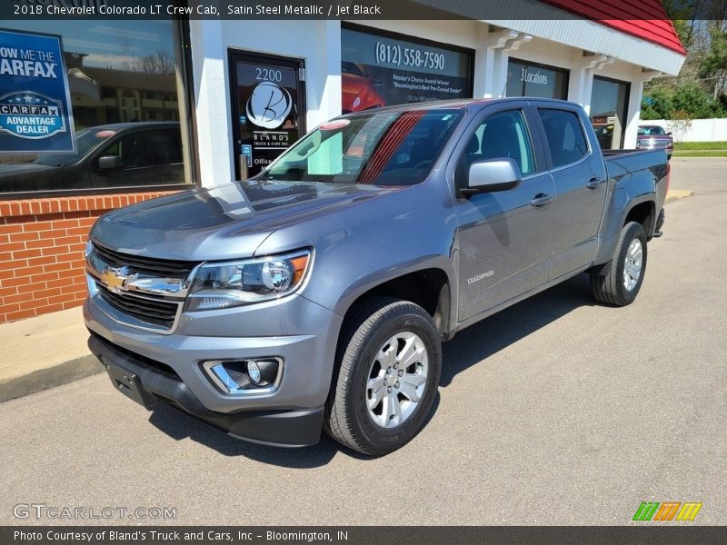 Satin Steel Metallic / Jet Black 2018 Chevrolet Colorado LT Crew Cab