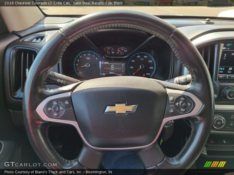 Satin Steel Metallic / Jet Black 2018 Chevrolet Colorado LT Crew Cab