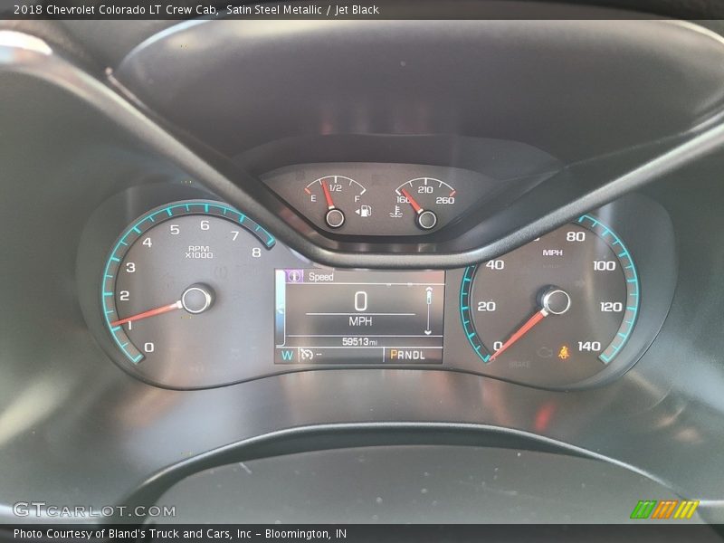 Satin Steel Metallic / Jet Black 2018 Chevrolet Colorado LT Crew Cab