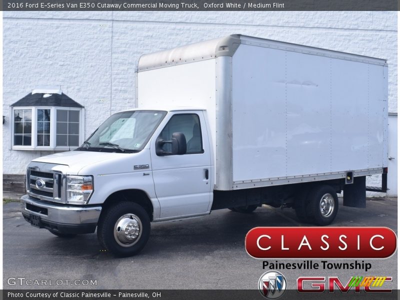 Oxford White / Medium Flint 2016 Ford E-Series Van E350 Cutaway Commercial Moving Truck
