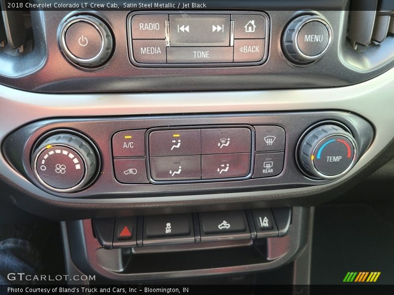 Satin Steel Metallic / Jet Black 2018 Chevrolet Colorado LT Crew Cab