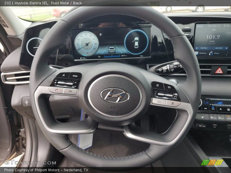 Fluid Metal / Black 2021 Hyundai Elantra SEL