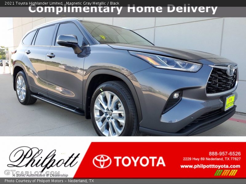 Magnetic Gray Metallic / Black 2021 Toyota Highlander Limited