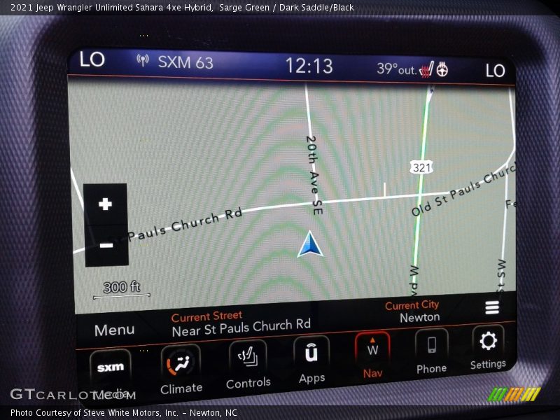 Navigation of 2021 Wrangler Unlimited Sahara 4xe Hybrid
