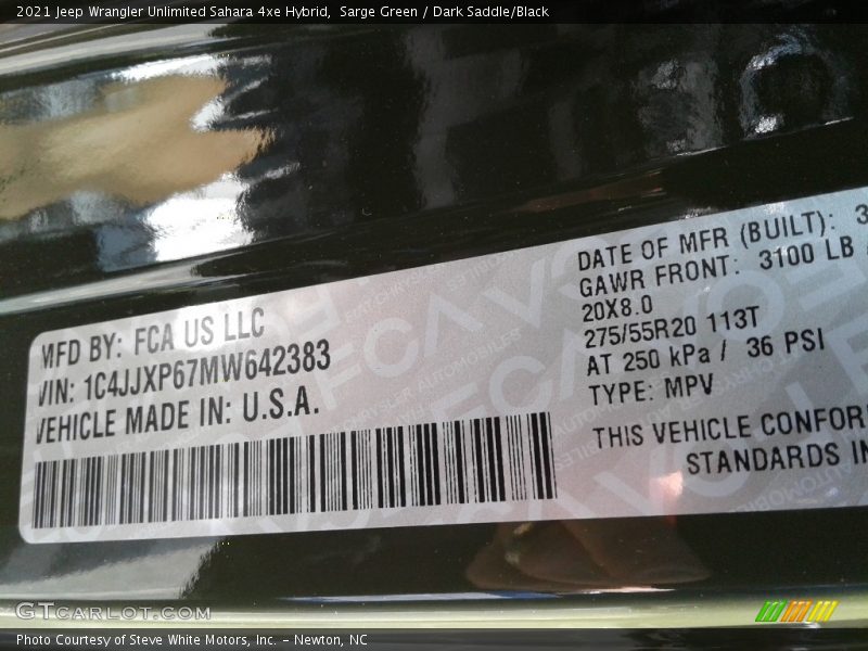 Sarge Green / Dark Saddle/Black 2021 Jeep Wrangler Unlimited Sahara 4xe Hybrid