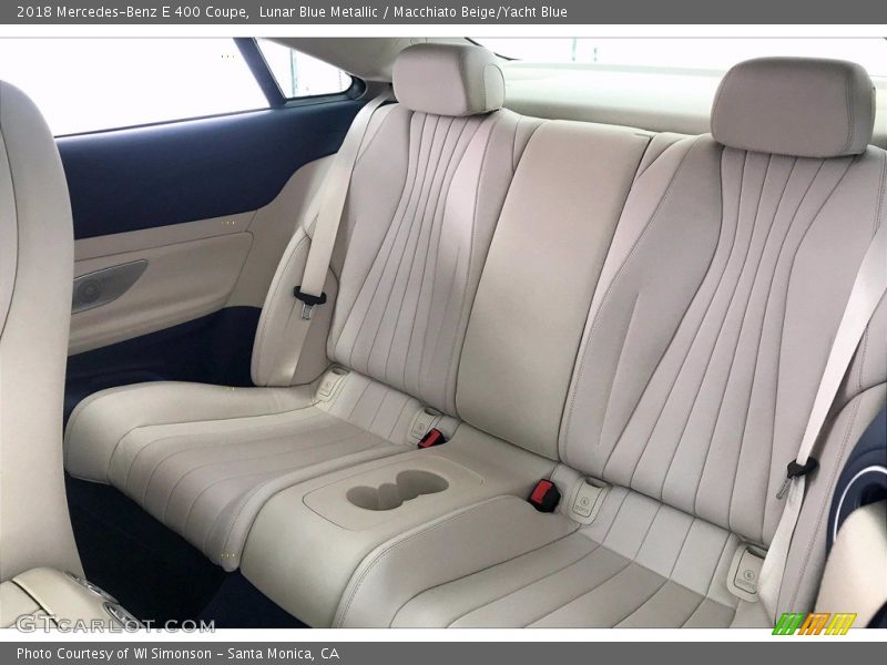 Lunar Blue Metallic / Macchiato Beige/Yacht Blue 2018 Mercedes-Benz E 400 Coupe