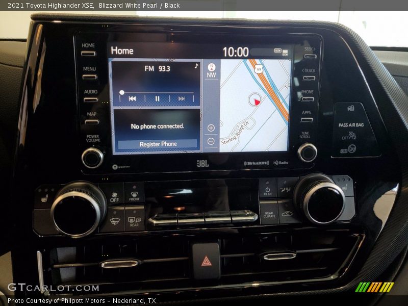 Blizzard White Pearl / Black 2021 Toyota Highlander XSE