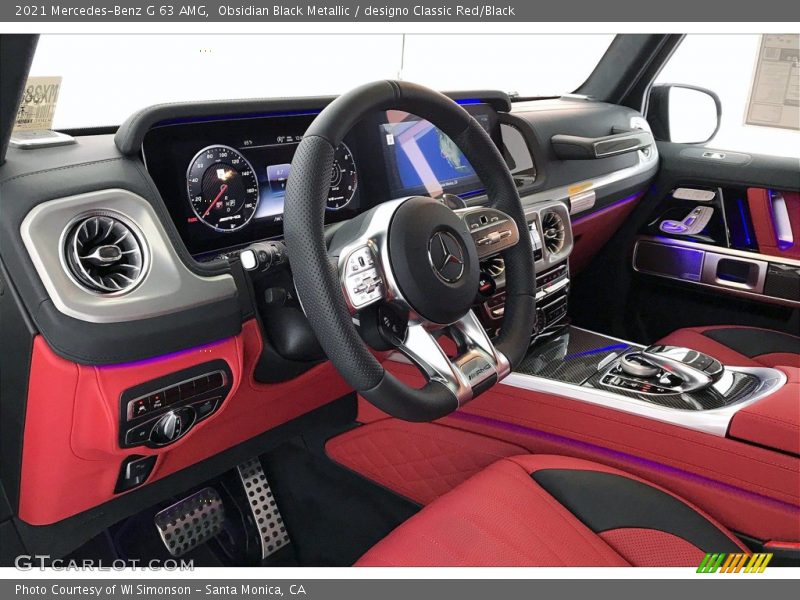 Obsidian Black Metallic / designo Classic Red/Black 2021 Mercedes-Benz G 63 AMG