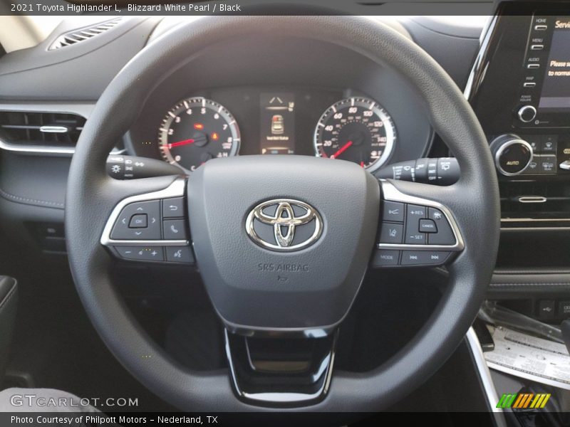 Blizzard White Pearl / Black 2021 Toyota Highlander L