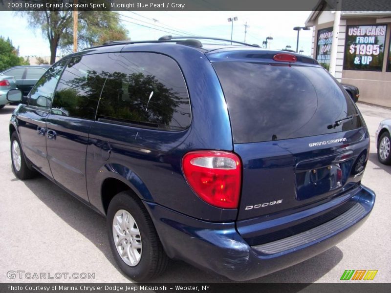 Midnight Blue Pearl / Gray 2003 Dodge Grand Caravan Sport