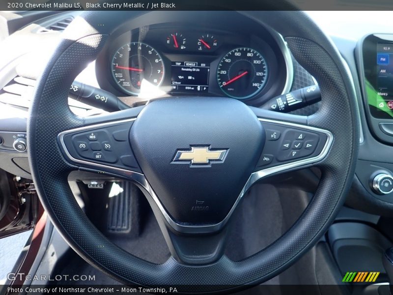 Black Cherry Metallic / Jet Black 2020 Chevrolet Malibu LS