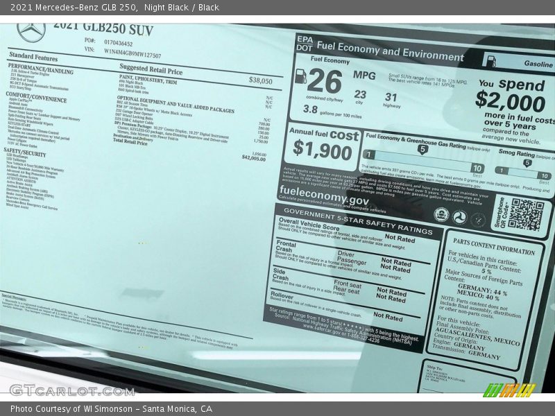 Night Black / Black 2021 Mercedes-Benz GLB 250