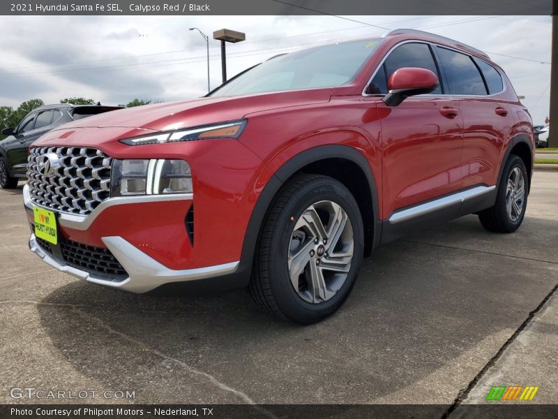 Calypso Red / Black 2021 Hyundai Santa Fe SEL
