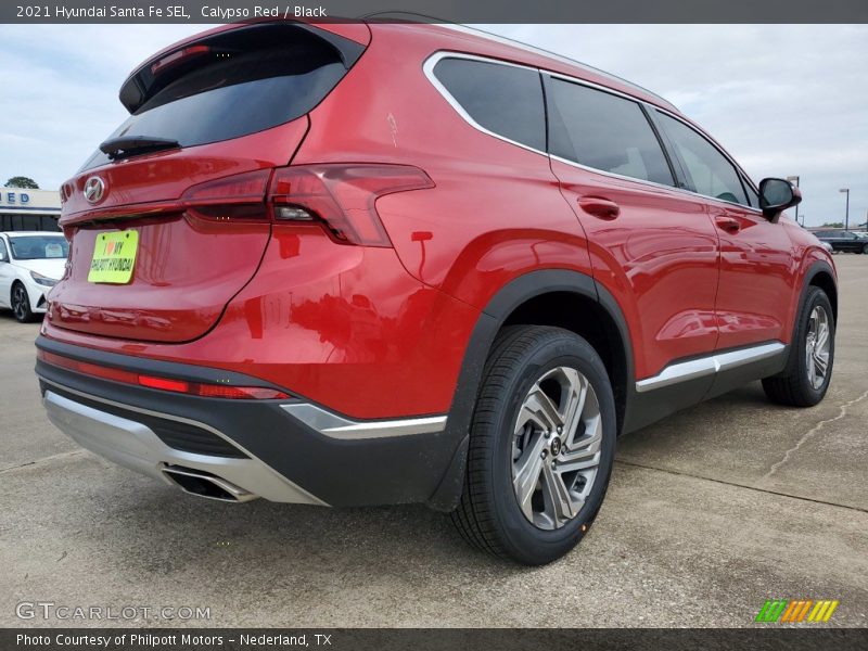 Calypso Red / Black 2021 Hyundai Santa Fe SEL