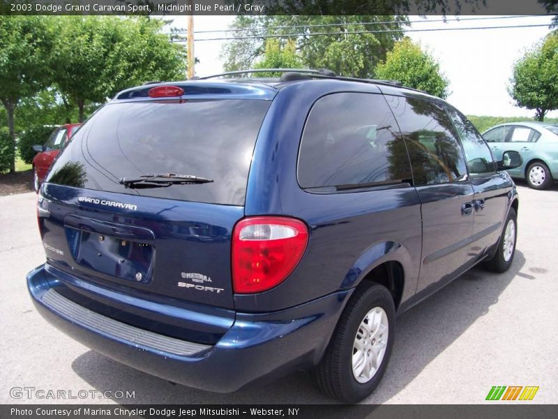 Midnight Blue Pearl / Gray 2003 Dodge Grand Caravan Sport