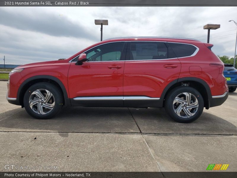 Calypso Red / Black 2021 Hyundai Santa Fe SEL