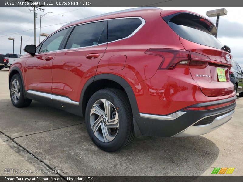 Calypso Red / Black 2021 Hyundai Santa Fe SEL
